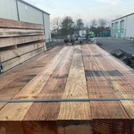 Ca. 32x Douglas balken fijnbezaagd, 120x120mm, lengte 300cm